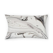 Flow of white foil marble texture Pillow Sham