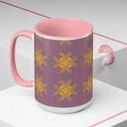 Light Magenta Two-Tone Coffee Mugs, 15oz