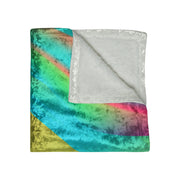 Rainbow Crushed Velvet Blanket