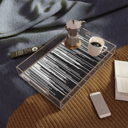 Vertical Variable Stripes Acrylic Serving Tray