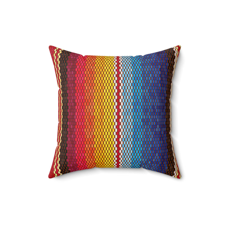 Blanket Stripes Seamless Spun Polyester Square Pillow