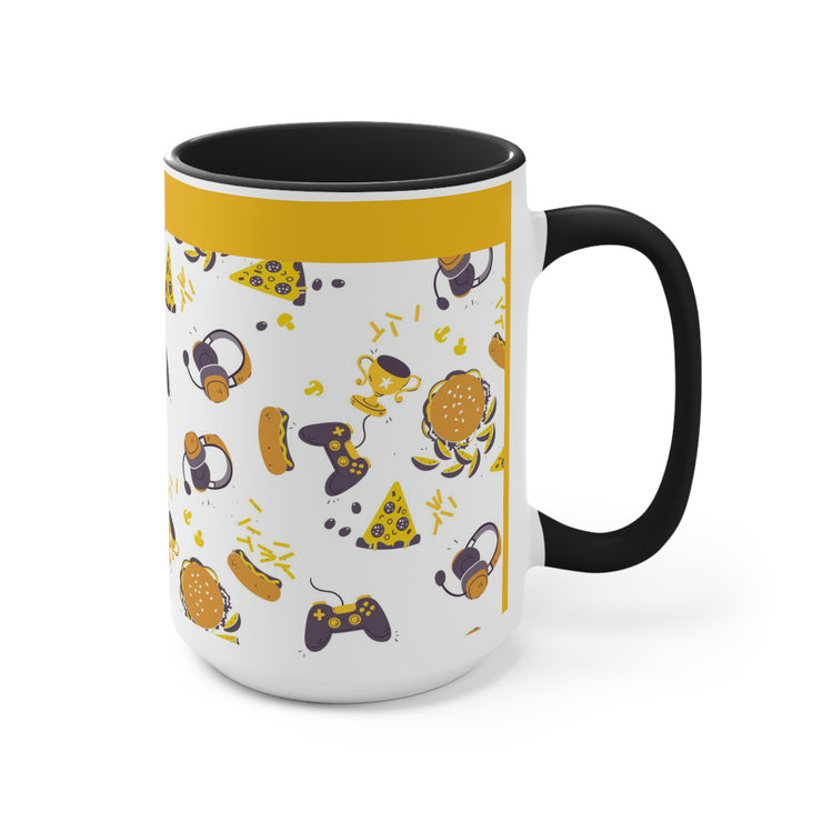 Party Time Two-Tone Coffee Mugs, 15oz