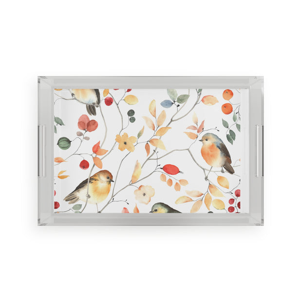 Wildlife abstract pattern Acrylic Serving Tray