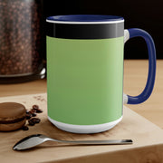 Fern Two-Tone Coffee Mugs, 15oz