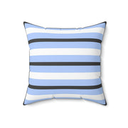 Blue & Black Spun Polyester Square Pillow
