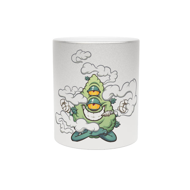 Marijuana bud Metallic Mug (Silver\Gold)