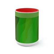 Green CloudsTwo-Tone Coffee Mugs, 15oz